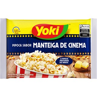 Pipoca de Micro-ondas Yoki Manteiga de Cinema 100g