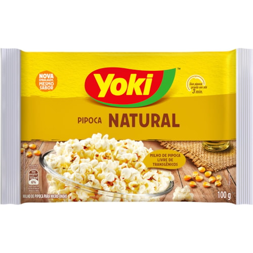 Pipoca de Micro-ondas Yoki Natural 100g