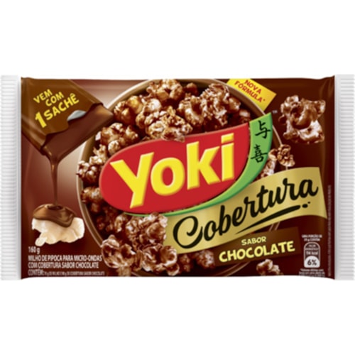 Pipoca para Microondas Yoki Cobertura com Chocolate 160g