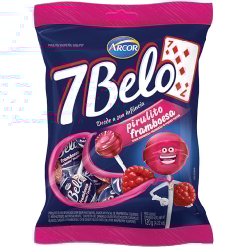 Pirulito 7Belo Framboesa 600g