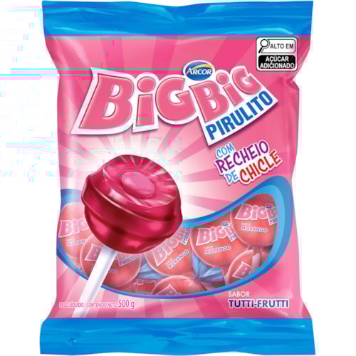 Pirulito Big Big Tutti Frutti 500g