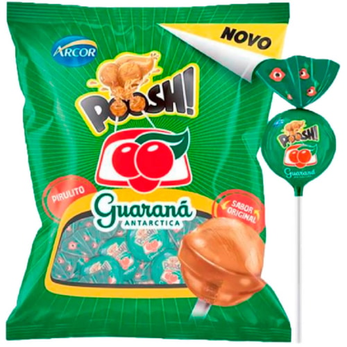 Pirulito Poosh Guaraná Antarctica 600g