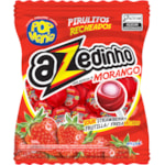 Pirulito Pop Mania Azedinho Sabor Morango Com Recheio Mastigável 500g