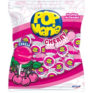 Pirulito Pop Mania Cherry 50 unidades