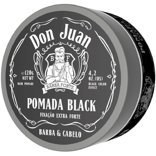 Pomada de Cabelo Barba Forte Black Don Juan 120g