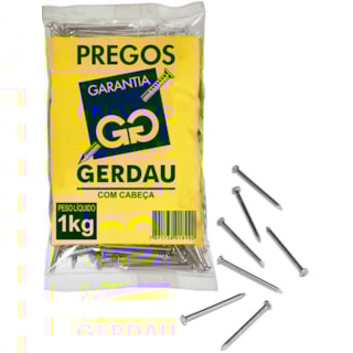 Prego com cabeça 23x54 1kg Gerdau