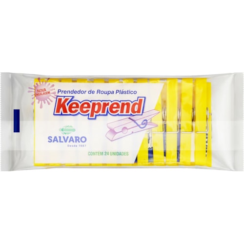 Prendedor de Roupa Plástico Keeprend 24 unidades