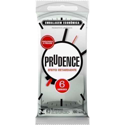 Preservativo Prudence Efeito Retardante 6 Unidades