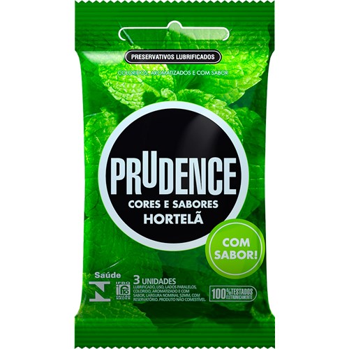 Preservativo Prudence Hortelã 3 Unidades