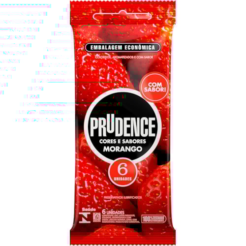 Preservativo Prudence Morango 6 Unidades