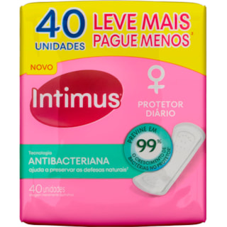Protetor Diário Intimus Days Sem Abas 40 unidades