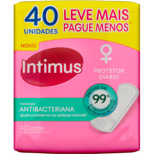 Protetor Diário Intimus Days Sem Abas 40 unidades