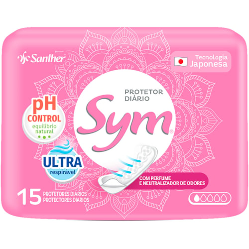 Protetor Diário Sym Com Perfume 15Un