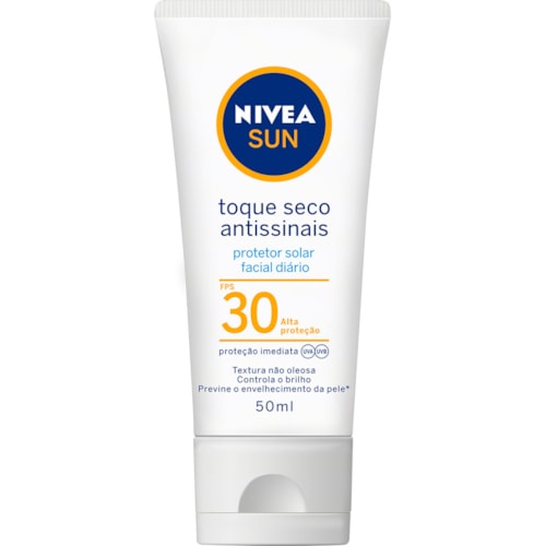 Protetor Nivea Solar Facial Antissinais Toque Seco FPS30 50ml