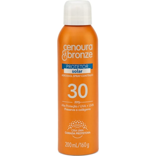 Protetor Solar Cenoura e Bronze Aerossol FPS30 200ml