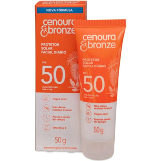 Protetor Solar Cenoura&Bronze Facial FPS50 50g