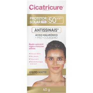 Protetor Solar Facial Cicatricure Antissinais FPS50 40g