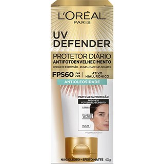 Protetor Solar Facial L'Oréal UV Defender FPS60 Antioleosidade 40g