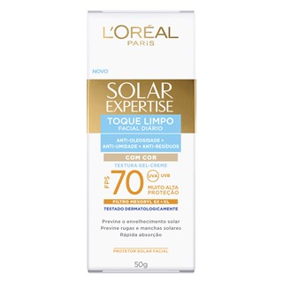 Protetor Solar Facial L’Oréal Paris Com Cor FPS70 50g