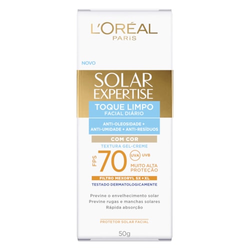Protetor Solar Facial L’Oréal Paris Com Cor FPS70 50g