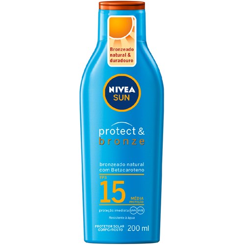 Protetor Solar Nivea Sun Protect&Bronze FPS15 200ml