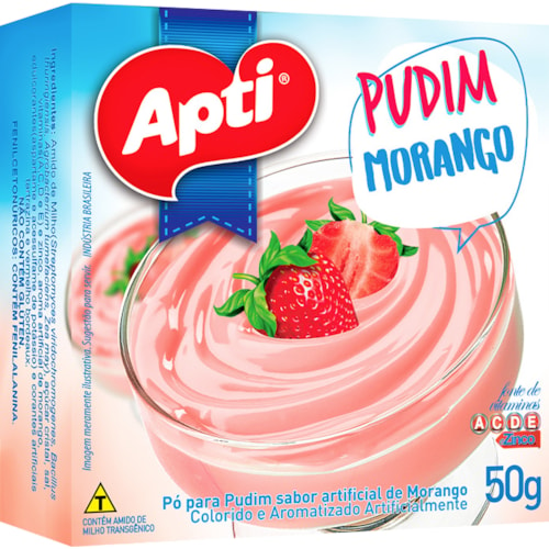 Pudim Apti Vitaminado Morango 50g