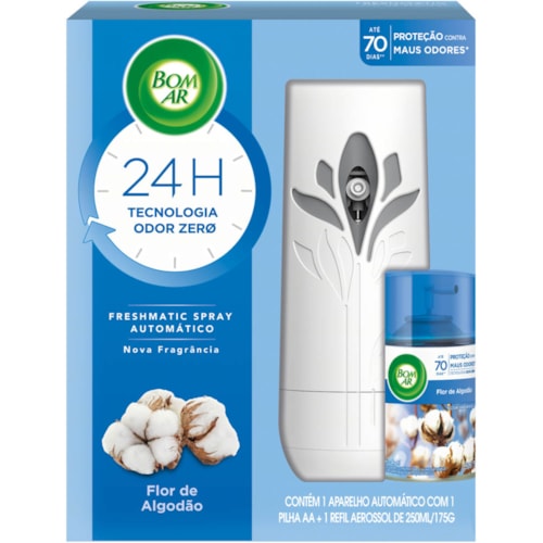 Purificador de Ar Bom Ar Freshmatic Flor de Algodão 250ml