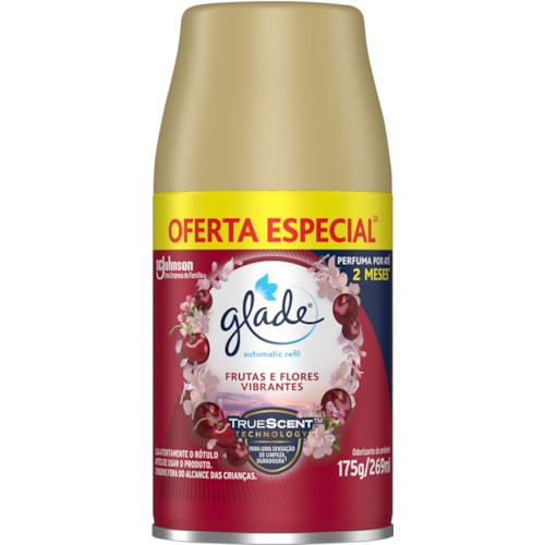 Purificador de Ar Glade Frutas e Flores Refil Automático 269ml