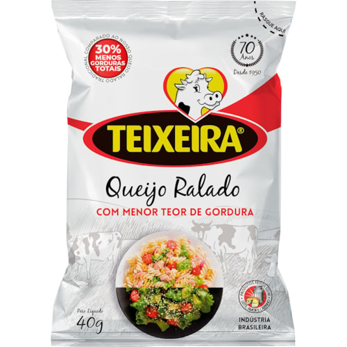 Queijo Ralado Teixeira Baixo Teor de Gordura 40g