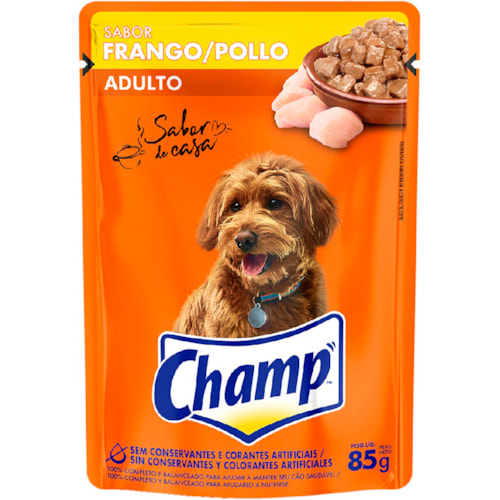 Ração Champ Frango Para Adultos Sachet 85g