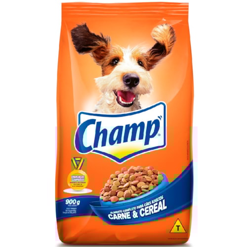 Ração Champ para Cães Adultos Sabor Carne e Cereal 900g