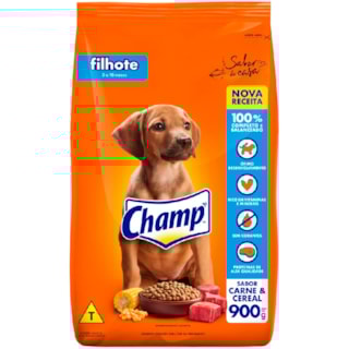 Ração Champ para Cães Filhotes Sabor Carne e Cereal 900g