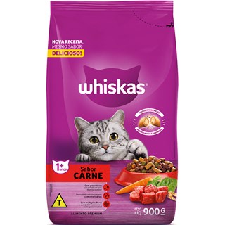 Ração de Gato Whiskas Sabor Carne Para Adultos 900g