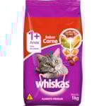 Ração para Gatos Adultos Whiskas Carne 1kg