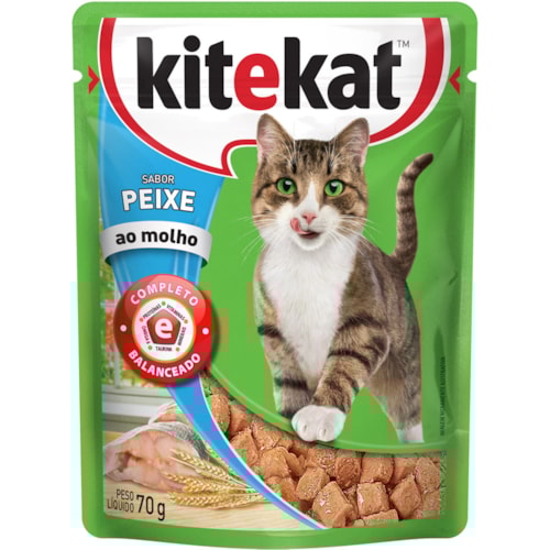 Ração para Gatos Kitekat Adulto Peixe 70g