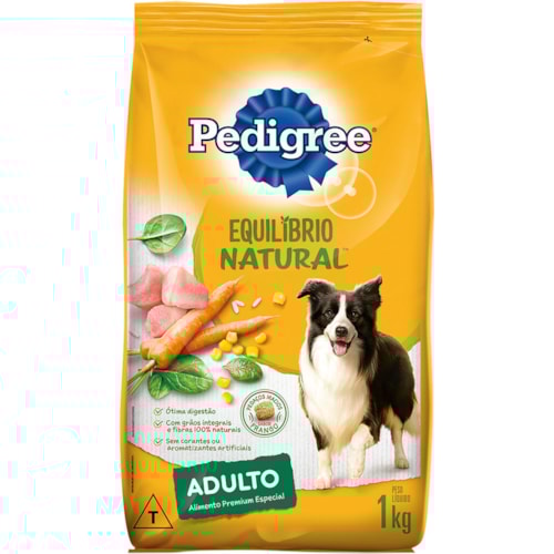 Ração Pedigree Equilíbrio Natural Cães Adultos Raças Médias 1kg