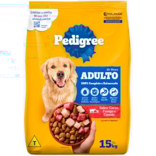 Ração Pedigree para Cães Adultos Sabor Carne, Frango e Cereais 15kg