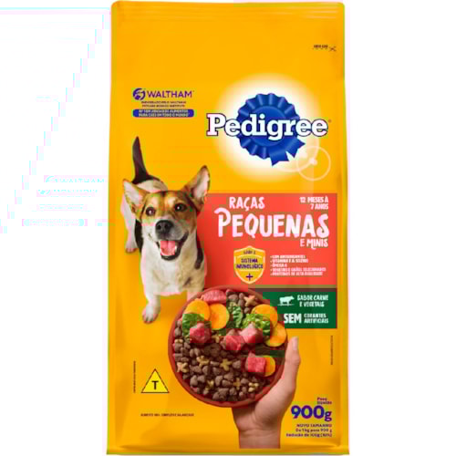 Ração Pedigree Raças Pequenas e Minis Carnes e Vegetais 900g