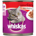 Ração Úmida para Gatos Whiskas Carne ao Molho Lata 290g
