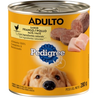 Ração Úmida Pedigree Lata Patê Sabor Galinha 280g