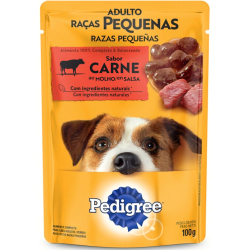 Ração Úmida Pedigree Sachê Carne ao Molho para Cães Adultos 100g