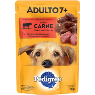 Ração Úmida Pedigree Sachê Carne ao Molho para Cães Sênior 7+ 100g