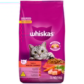 Ração Whiskas para Gatos Adultos Sabor Mix de Carnes 10,1kg