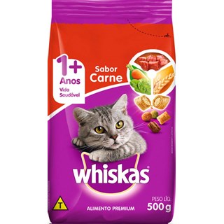 Ração Whiskas para Gatos sabor Carne 500g