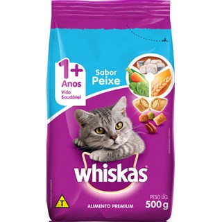 Ração Whiskas para Gatos sabor Peixes 500g