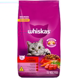 Ração Whiskas Sabor Carne para Adultos 10,1kg