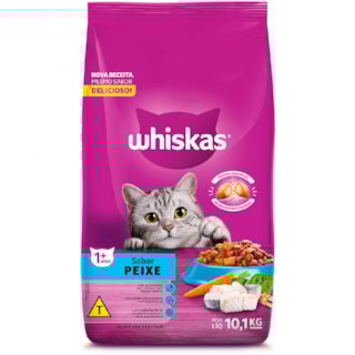 Ração Whiskas Sabor Peixe para Adultos 10,1kg