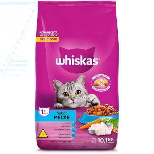 Ração Whiskas Sabor Peixe para Adultos 10,1kg