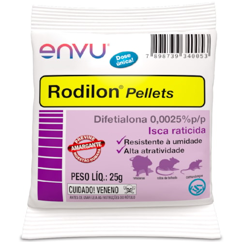 Raticida Rodilon Pellets 25g