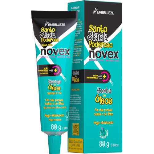 Recarga Novex de Óleos Santo Black Poderoso 80g